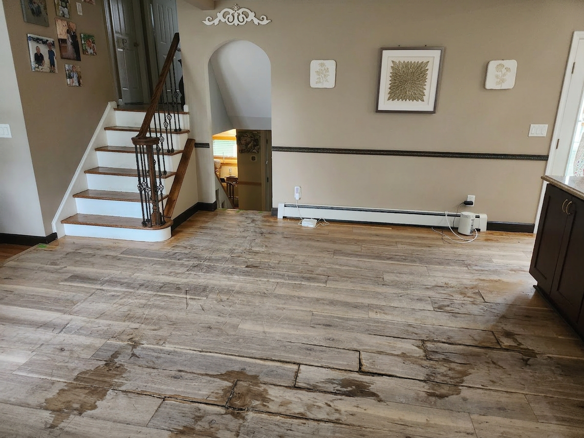 Entry & hallway transformation before